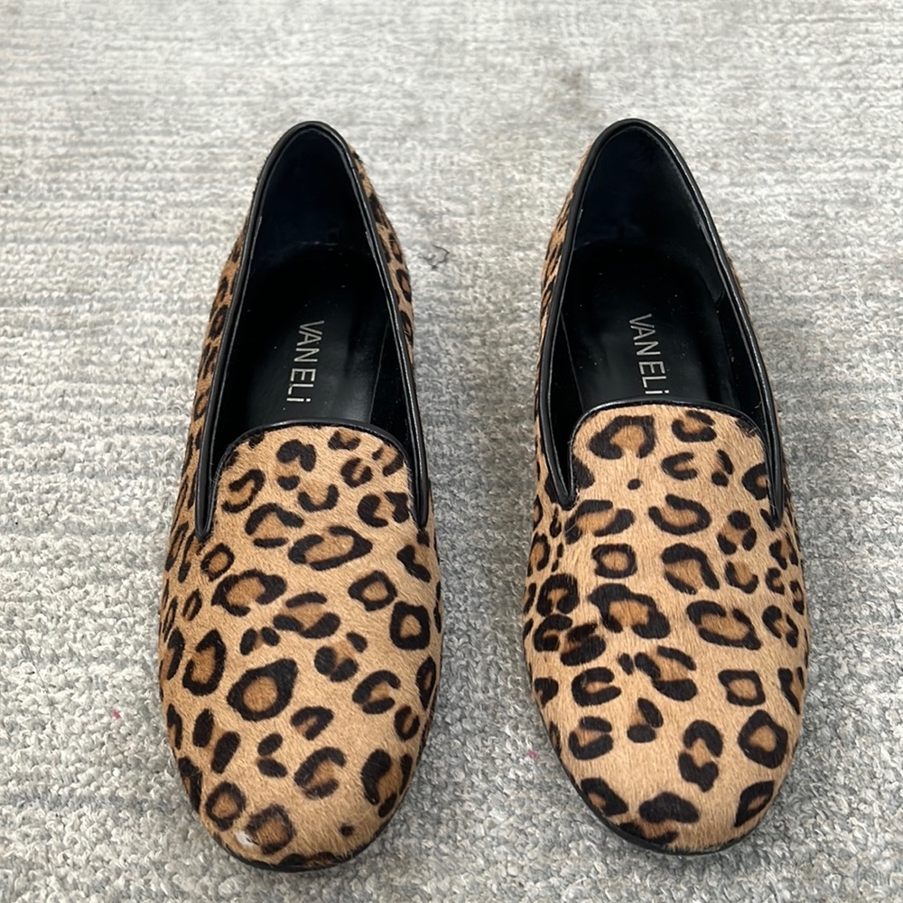Van Eli Leopard ponyhair shoes